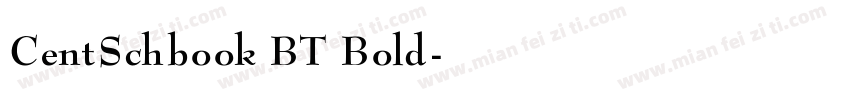 CentSchbook BT Bold字体转换
